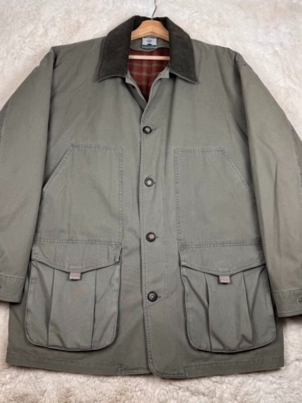 Northeast Outfitters Barn Chore Coat Mens Large Corduroy Collar Removable Liner